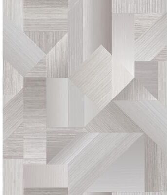 Galerie Wallcoverings TexStyle Collection Geometric Shape Shifter Non-woven Metallic Wallpaper Roll