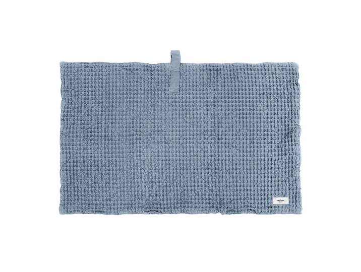 The Organic Company - Big Waffle Badematte, 55 x 80 cm, grau blau