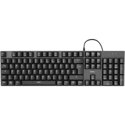 Hama Mechanische Office-Tastatur MKC-650, extralanges Kabel, Schwarz/Anthrazit (DE, Kabelgebunden), Tastatur, Schwarz