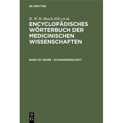 Säure - Schwangerschaft, Gebundene Ausgabe von , De Gruyter, 978-3-11-103959-6