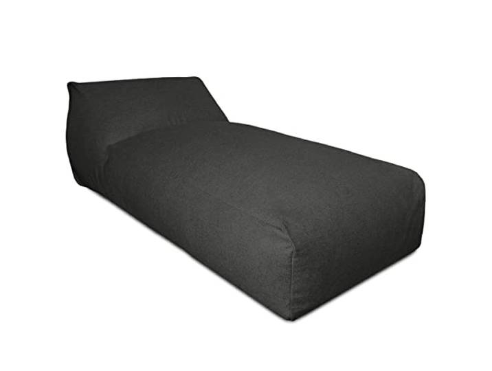 Deshome - Sitzsack für den Garten, Chaise Longue abnehmbar für den Außenbereich 180x90 cm - Bean Bag Chair, Outdoor-Sitzsack mit Polsterung Pouf Puff Design Graphitschwarz