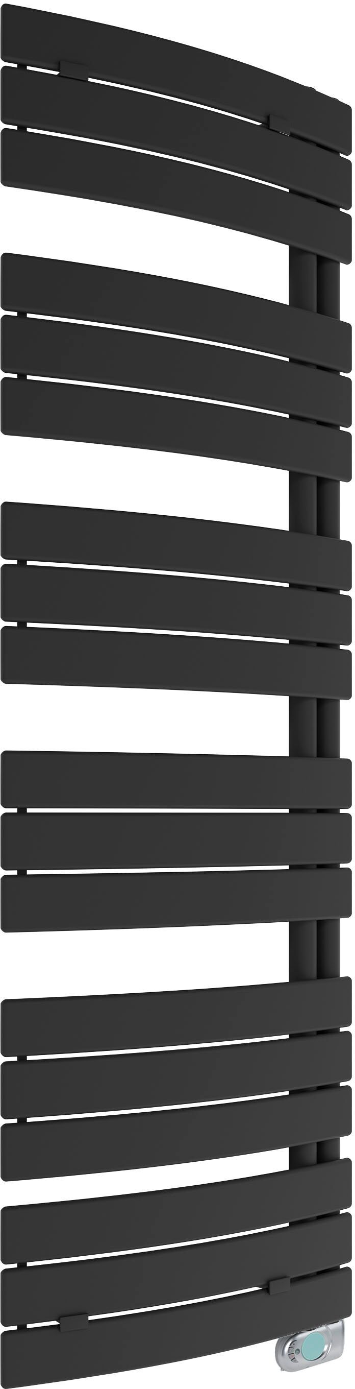 Elektrischer Badheizkörper SANOTECHNIK "E-Salzburg", schwarz (matt schwarz), B:55cm H:168cm, Stahl, Heizkörper, Elektrischer Badheizkörper, 750 W