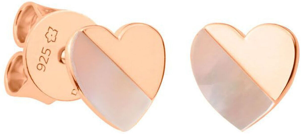 DONDELLA Golden Heart Earrings 1.10g