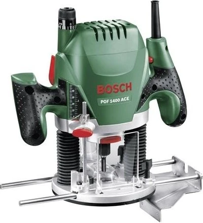 BOSCH Elektrische Oberfräse POF 1400 ACE, 6-teiliges Fräserset, Koffer 0.603.26C.801