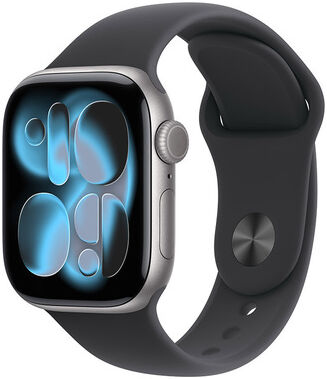 Apple Watch Series 11 GPS + Cellular 42mm Cassa Alluminio Grigio Siderale con Sport Band Nero - S/M
