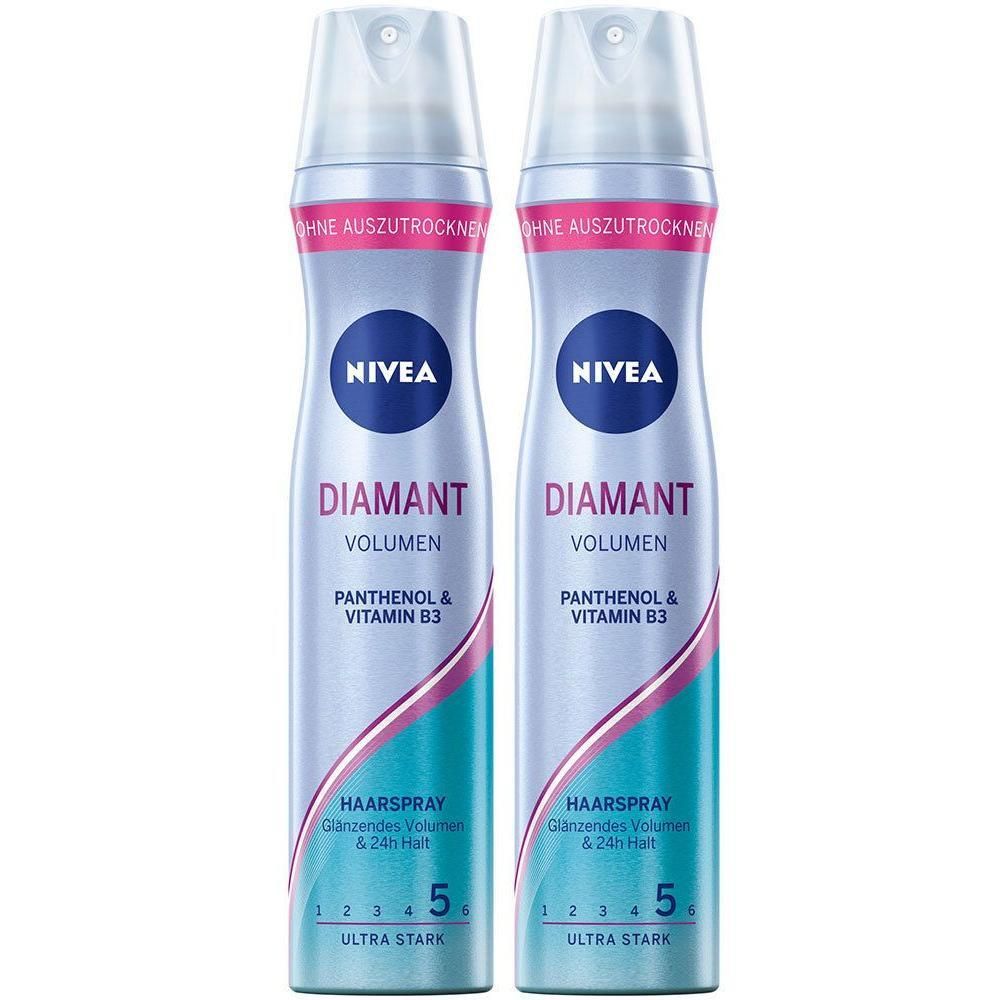 Nivea Haarspray diamant Glanz & Volumen 2x 2x250 ml Spray