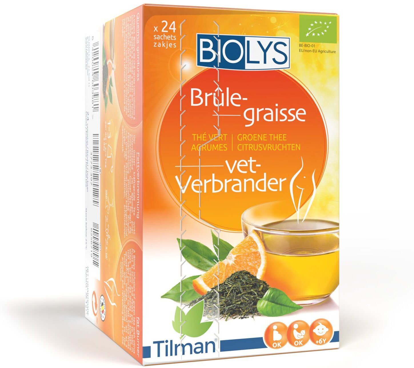 Biolys Infusion Thé Vert Agrumes 24 Sachets