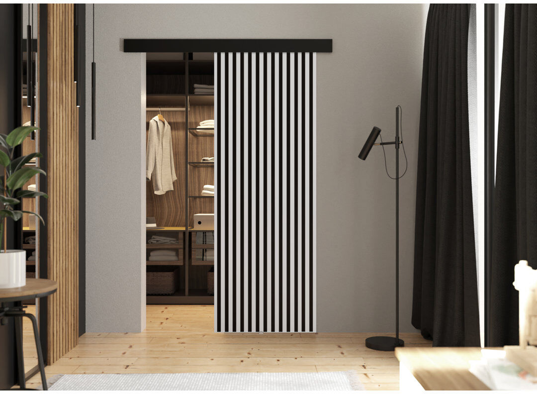 Brayden Studio DOOR Belmo 1 Grey 66cm x 205cm
