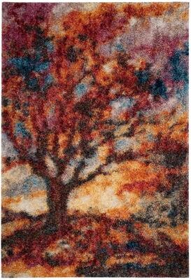 SAFAVIEH Gypsy Shag Kyla Abstract 2-inch Thick Rug