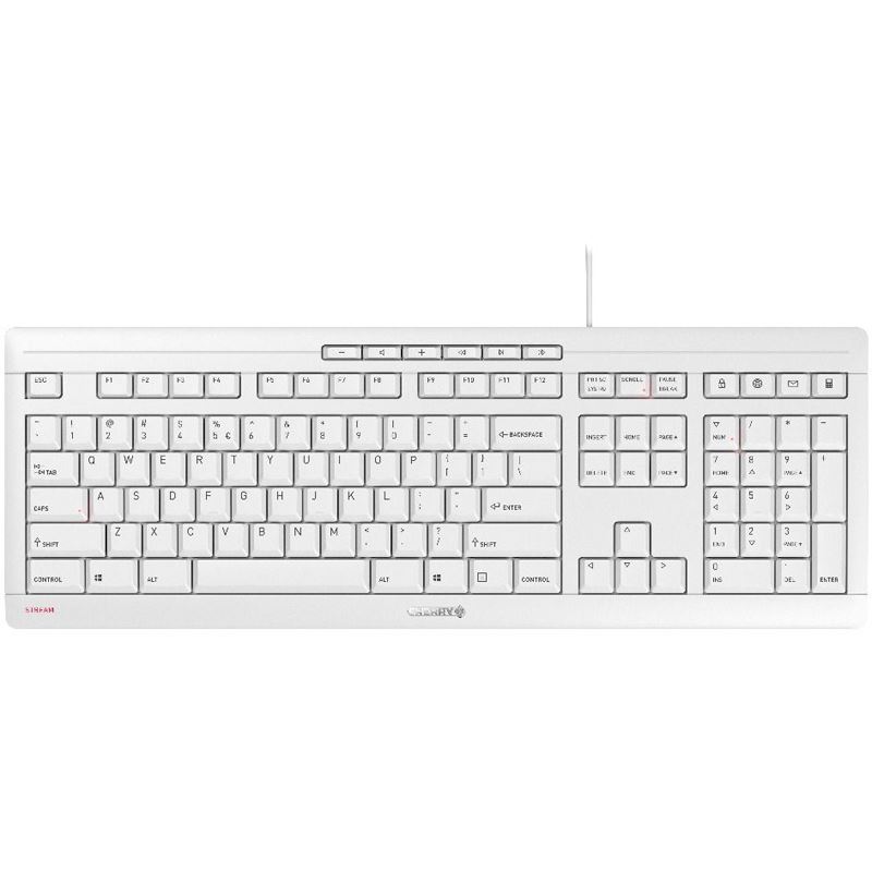 Cherry STREAM KEYBOARD Europa-Layout, grau