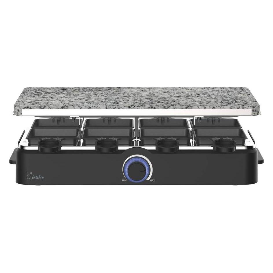 BiKitchen grill 900 Raclette 8Pfännchen, Antihaftbeschichtung, Überhitzungsschutz, Kontrollleuchte (426034)