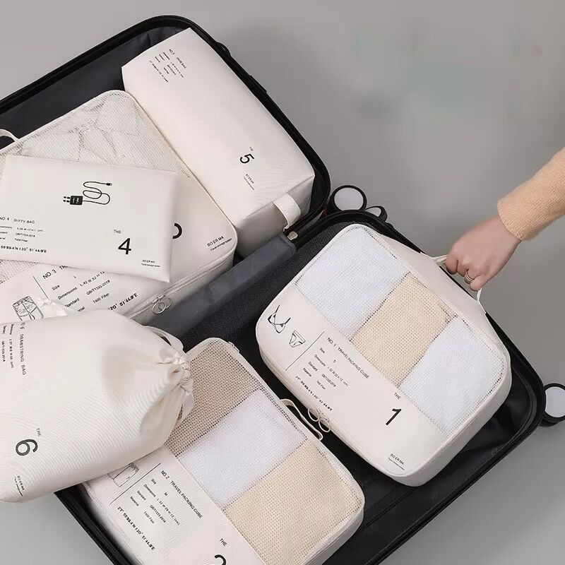 INF Ensemble de 6 cubes de rangement de voyage - Sacs organisateurs de bagages