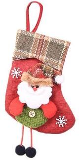 Inspired Deals Mini Christmas Stockings Gift Bags For Candy, Tree Decor & Holiday Party Decorations santa Claus Style