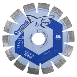 WEMAG Diamanttrennscheibe NATURSTEIN 125x22,23mm 14 Segmente a 20x2,3x12mm