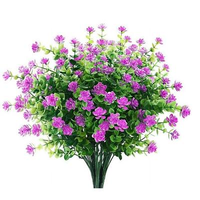 6 Bündel künstliche Blumen für den Außenbereich, UV-beständig, farbecht, künstliche Kunststoffpflanzen für Garten, Veranda, Fensterkasten.