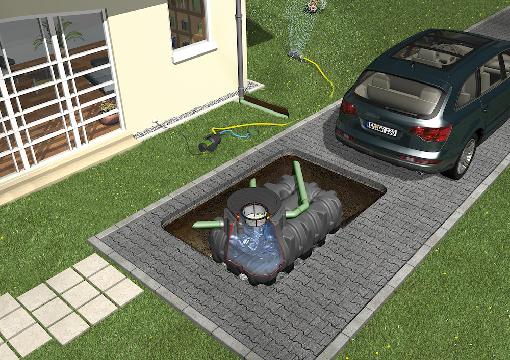 GRAFOTTOGMBH PLATIN XL Flachtank Pak.10000L DN160, Garten-Jet, PKW-bef. 16942203