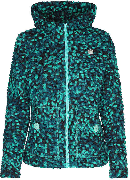E9 Damen Fleecejacke Aly Dots Hoodie dunkelgrün   S W