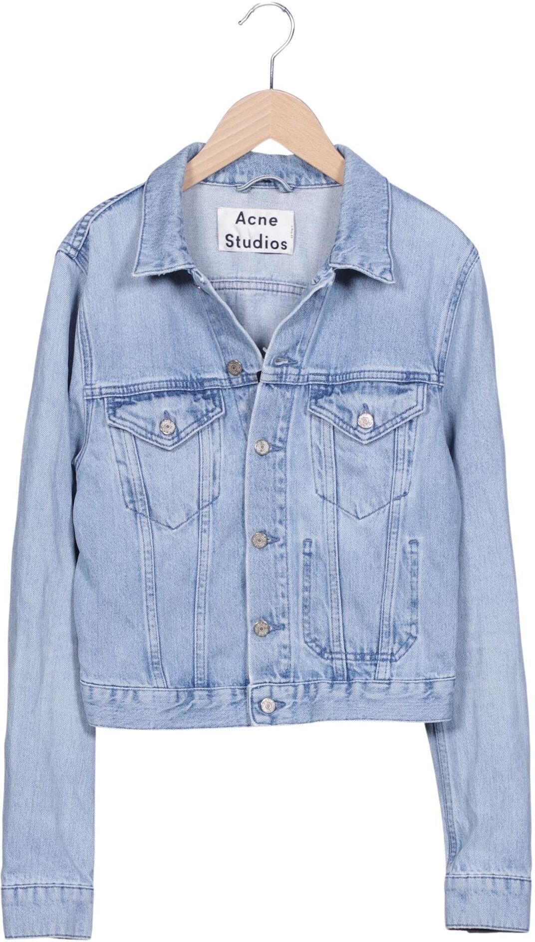 Acne Studios Damen Jacke, Hellblau, Gr. EU 38, Baumwolle - Second Hand