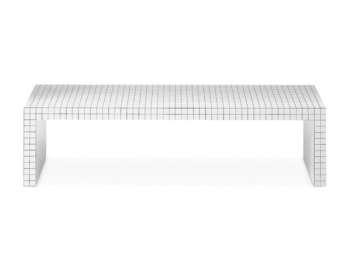 ZANOTTA console QUADERNA (150 x H 39 cm - Laminé moulé)