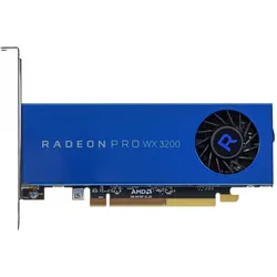 AMD Radeon Pro WX 3200 (4 GB, GDDR5), Grafikkarte, Blau, Silber