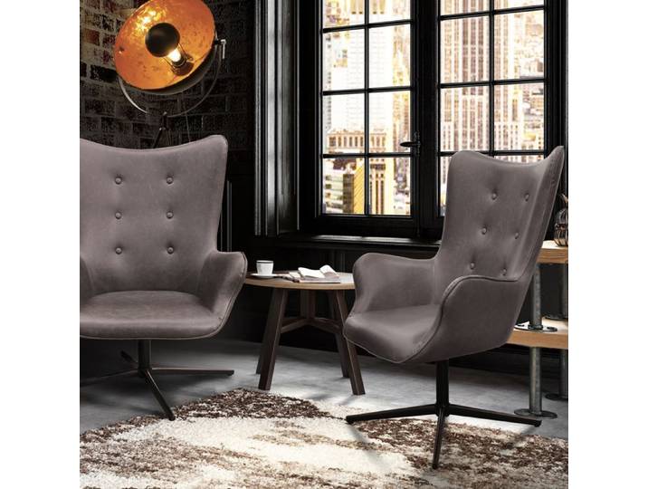 Fauteuil - HOME DECO FACTORY - Helsinki - Confortable - Design - Gris