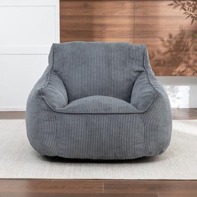 Comfy Corduroy Large Bean Bag Chairs with Armrests for Bedroom
