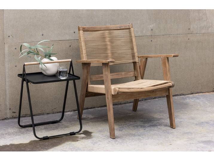 Garten- Loungesessel April - Aus braunem Akazienholz - Braun - Luxusbetten24