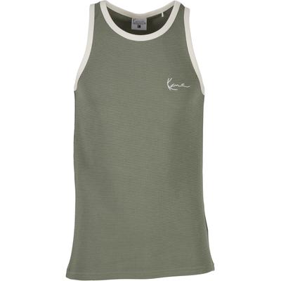 Tanktop KARL KANI "Karl Kani Signature Waffle Tank Top", Herren, Gr. XL, grün (light olive), 100% Baumwolle, mehrfarbig, normal, Tops Tanktop