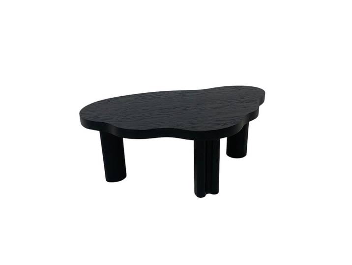 Kaiser Möbel Couchtisch Organica natürliche Qualität, solide und modern Schwarz, Eichenholz, Organisch, rund, 100x38x63 cm, Wohnzimmer, Wohnzimmertische, Couchtische