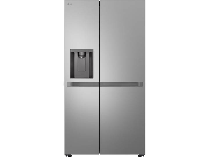 LG Side-by-Side GSLC41EPPE , Energieeffizienz: E, silber, mit Festwasseranschluss, Kühlschränke, Total No Frost, LINEARCooling, Multi-Airflow, mit Festwasseranschluss, Side-by-Side