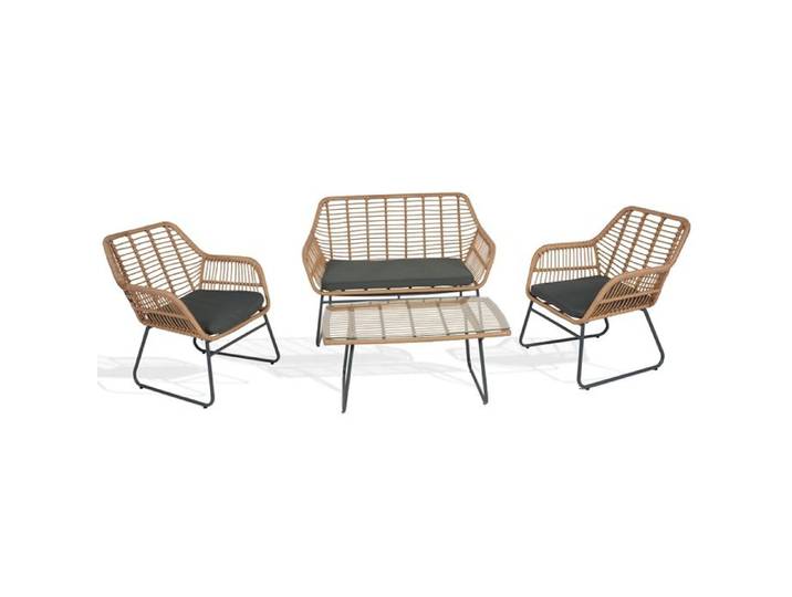 Salon de jardin bas en rotin 4 places Ravigarden Leda