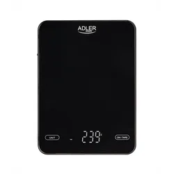 Adler AD 3177 Digitale Küchenwaage 10 kg USB wiederaufladbar Schwarz