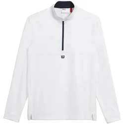 Wilson, Herren, Sportshirt, Elevate Performance Half-Zip Herren Weiss (M), Weiss