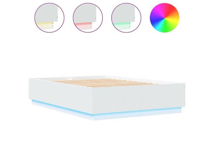 Luxe&Mode Structure de lit avec LED sans matelas blanc 150x200 cm 2 ans garantie LV7402