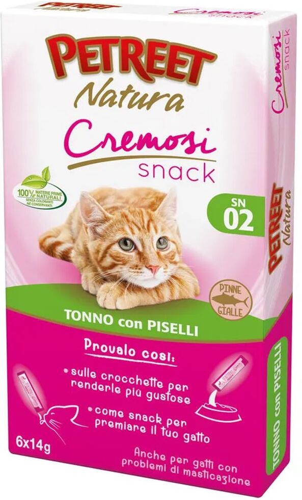 Kit Risparmio 30x14G Petreet Cat Snack Cremosi TONNO  PISELLI