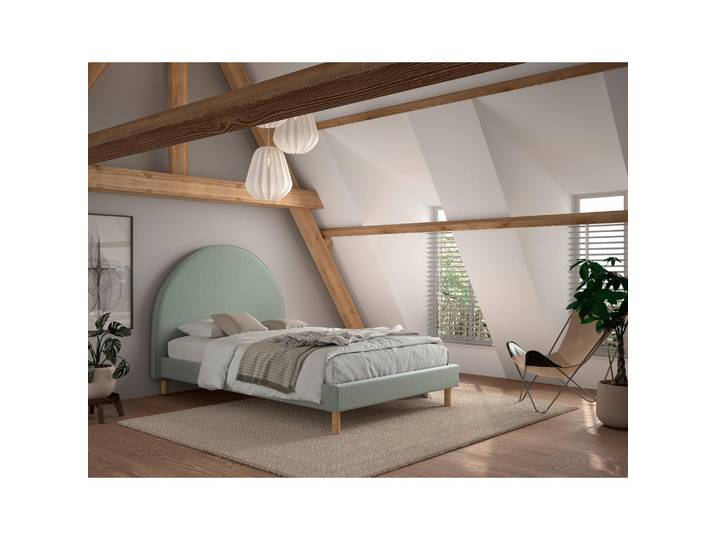 Vipack Kinder-/Juniorbett, Grün, Holz, Pinie, Uni, 140x200 cm, Lattenrost,Federholzleisten verleimt, alternative Größen erhältlich, Kinderzimmer & Jugendzimmer, Kindermöbel, Kinderbetten