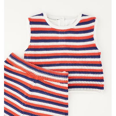 Shorts SARABANDA "BABY GIRL SUMMER SET", Mädchen, Gr. 92, EURO-Größen, bunt (coral), 60% Baumwolle, 40% Polyacryl, Hosen Shorts