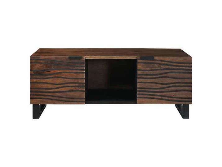 Petite Table - Marron - Table basse/du Thé - Marron et Noir 100x54x40 cm T6068