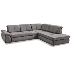 ComfortPlan Ecksofa Saragossa Stoff Silver