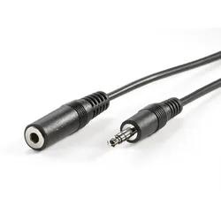VALUE 3,5mm Verlängerungskabel ST / BU, schwarz, 3 m