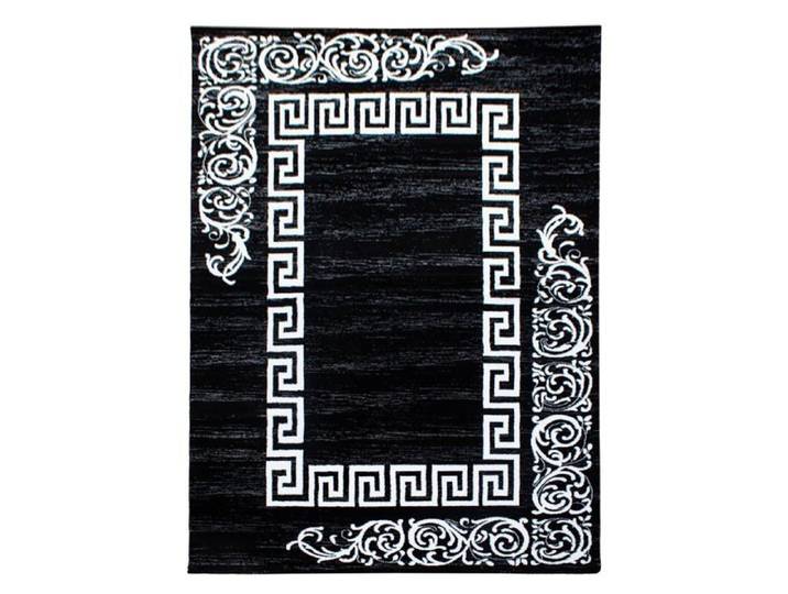 ROI - Tapis à motifs Baroques - Noir et Blanc 160 x 230 cm
