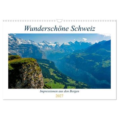 Wunderschöne Schweiz (Wandkalender 2027 DIN A3 quer), CALVENDO Monatskalender