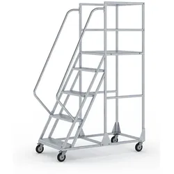 Fahrbare Leiter mit Plattform - 5 Stufen, 1,2 m