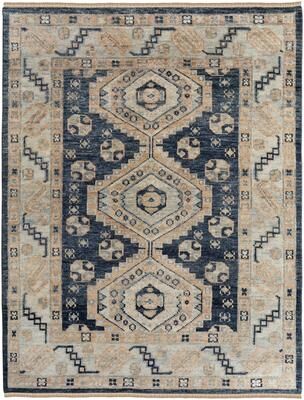 Grand Bazaar Foxboro Hand Knotted Diamond Traditional Area Rug