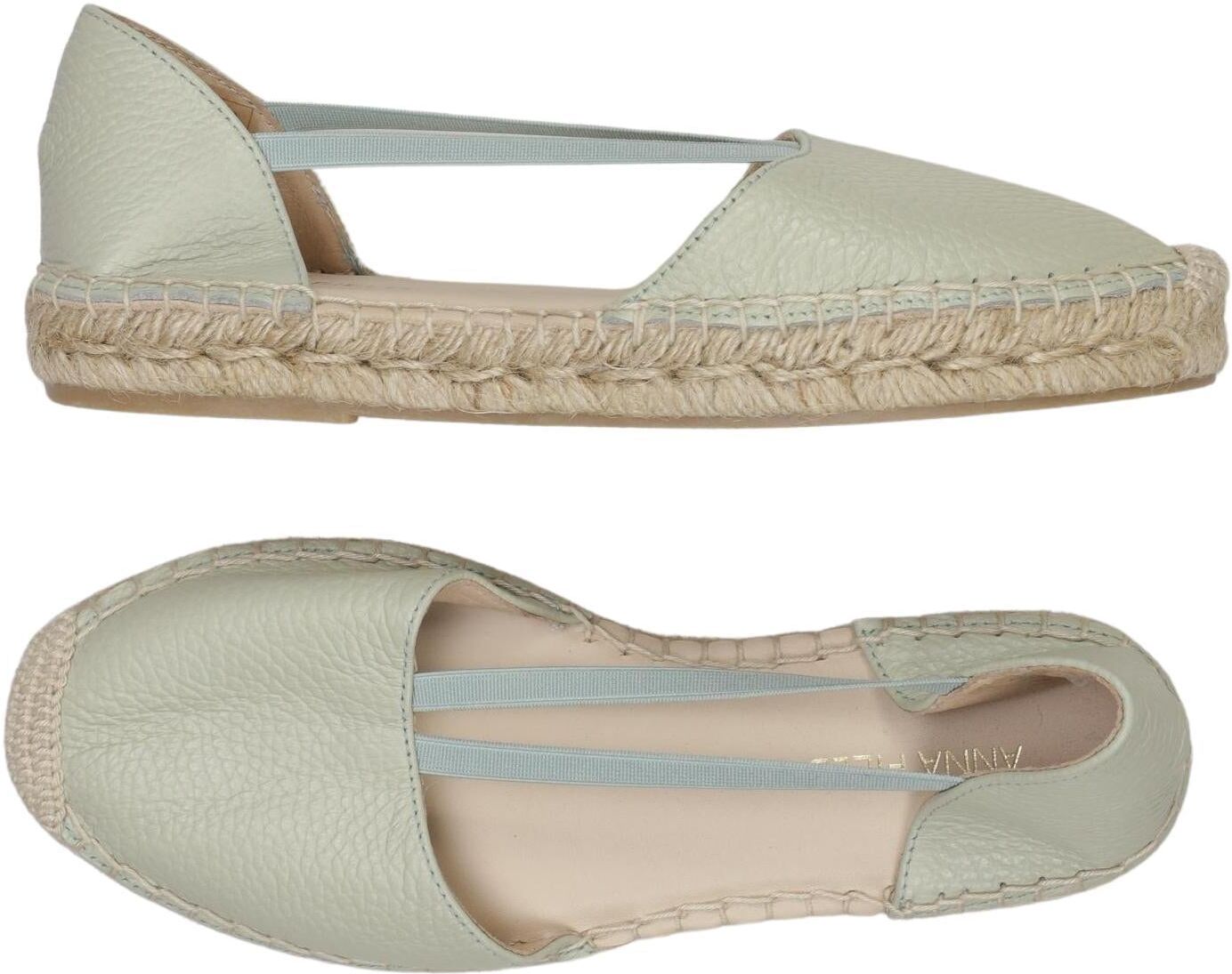 Anna Field Damen Halbschuh, Hellblau, Gr. EU 35, Leder - Second Hand