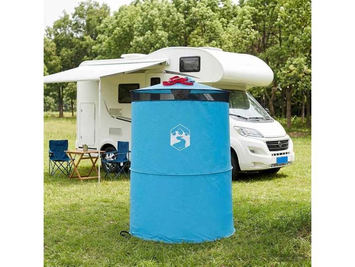 vidaXL Pop-up Toilette Zelt mit Aufhängeseil Blau 97 x 126 cm