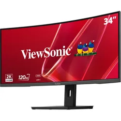Viewsonic VA3420C-2, 34", 21:9 (3440 x 1440 Pixel, 34"), Monitor, Schwarz