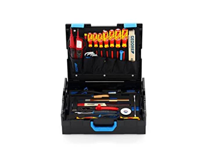 GEDORE Mallette à outils L-BOXX 136\, Set de 36 pièces\, Complète\, Coffre à outils\, Outils pour électriciens\, Mallette en plastique\, 1100-02