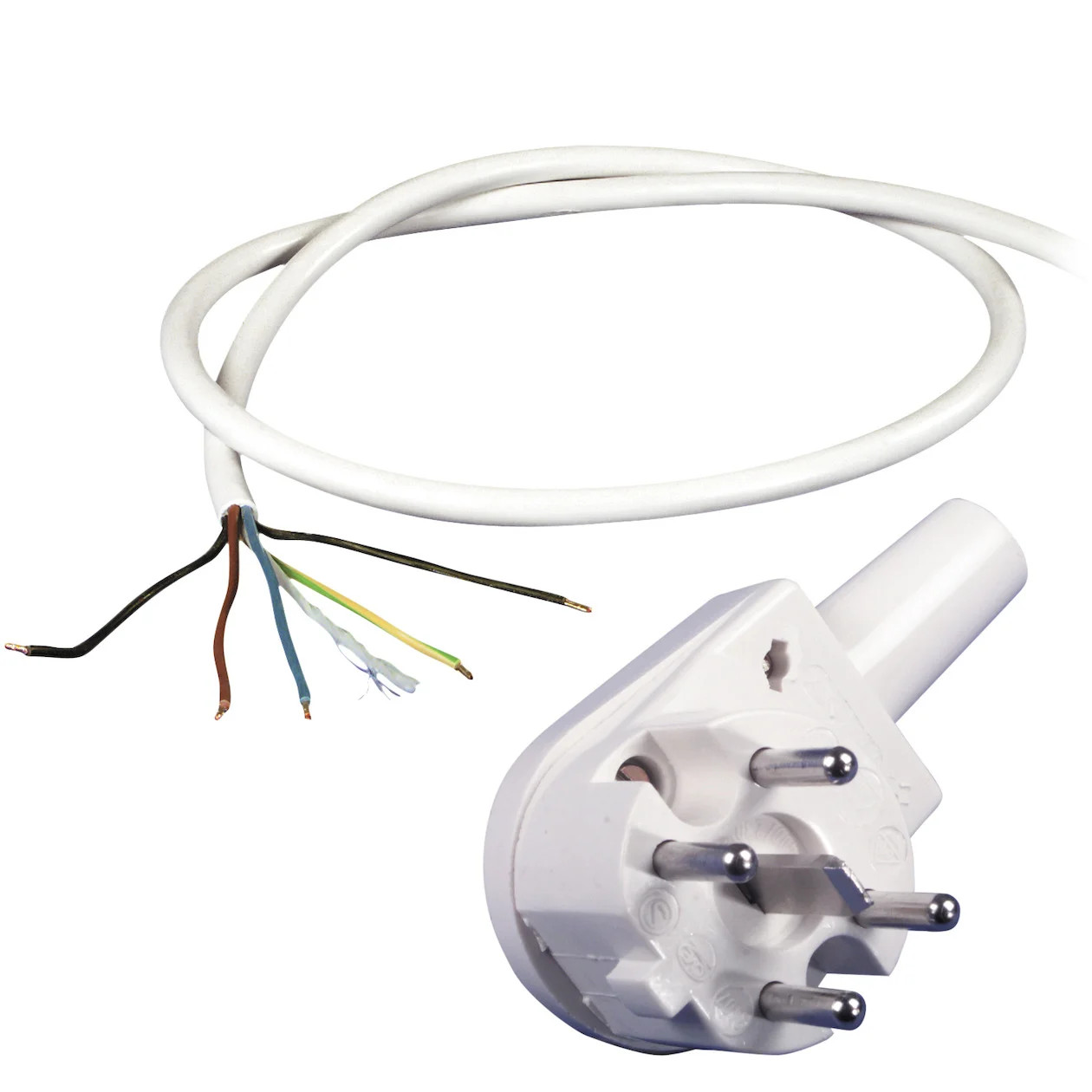 Scanpart oven aansluitkabel 5x2.50mm 2,5m met perilex inbouw accessoire wit