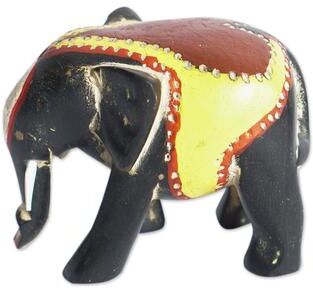 Novica Handmade Culture Elephant I Wood Figurine